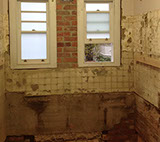 This is the bathroom after demolition