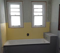 Bath installed and waterproofed