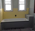 Bath installed and waterproofed