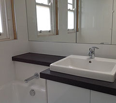 Concrete benchtop and basin