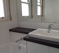 Concrete benchtop and basin