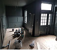 New floor, re-plastered, new wall panelling installed