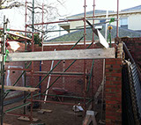 Only outside walls&nbsp; left of old garage