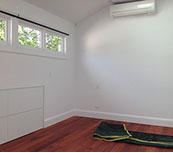A photo inside new studio over garage