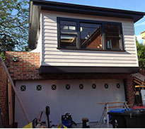 Completed studio over garage