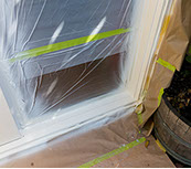 Window rot repair after being painted