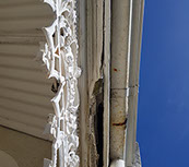 Rotten fasia and rusty gutters